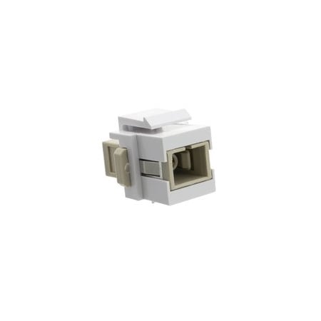 Cable Wholesale Keystone, White, SC Fiber Optic Network Coupler 30SC-SC400